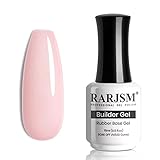 RARJSM Builder Gel Rubber Base Milky Pink,Rubber Base Gel Extension,Rubber Base Coat Nude Gel...