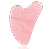 Gua Sha Facial Tool,Guasha Tool for Face,Facial and Body Massager,Natural Stones Rose...