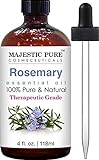 MAJESTIC PURE Rosemary Essential Oil, Therapeutic Grade, Pure and Natural Premium Quality Oil, 4 fl...