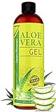 Organic Aloe Vera Gel with Pure Aloe From Freshly Cut Aloe Plant, Not Powder - No Xanthan, So It...