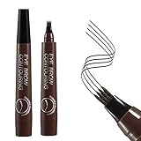 Apooliy Liquid Eyebrow Pen, Waterproof Microblading Eyebrow Pencil with a Micro-Fork Tip Applicator,...