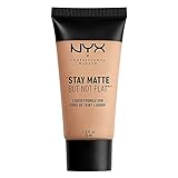 NYX PROFESSIONAL MAKEUP Stay Matte But Not Flat Liquid Foundation, Soft Beige, 1.18 Ounce