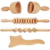 5-in-1 Wood Therapy Massage Tools Lymphatic Drainage Massager Wooden Massager Body Sculpting Tools...