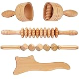 5-in-1 Wood Therapy Massage Tools Lymphatic Drainage Massager Wooden Massager Body Sculpting Tools...