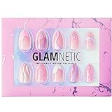 Glamnetic Press On Nails - Wild Card | Opaque UV Finish Short Pointed Almond Shape, Reusable Pastel...