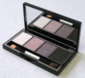 Bobbi Brown eyeshadow palette with four shades, white, tan, gray, black