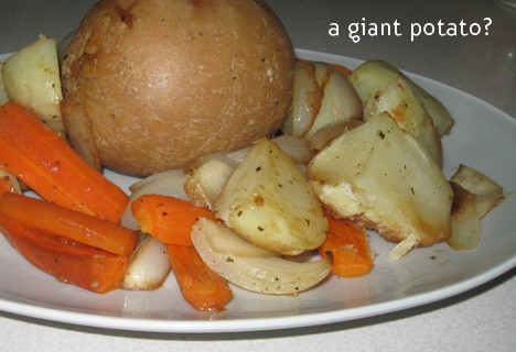 plate of food with potatoes carrots and tofurky