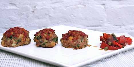 Everyday Gourmet: Turkey Meatballs with Peperonata