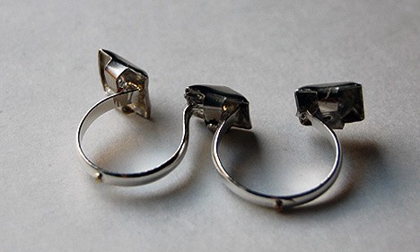 bended rings and inserted studs 
