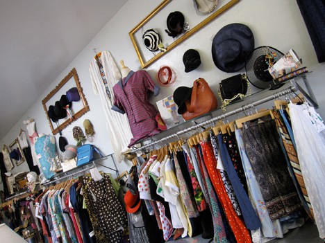 Swift Vintage Shoppe with clothes hanging 