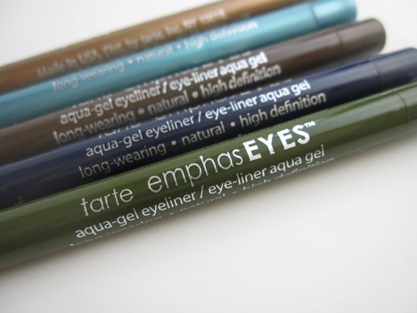 tarte EmphasEYES Aqua-Gel Eyeliners with different shades