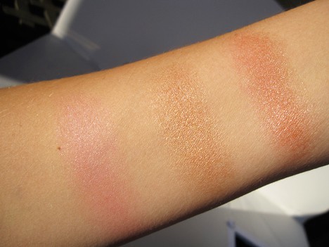 tarte Ring It In cheek stain set swatches