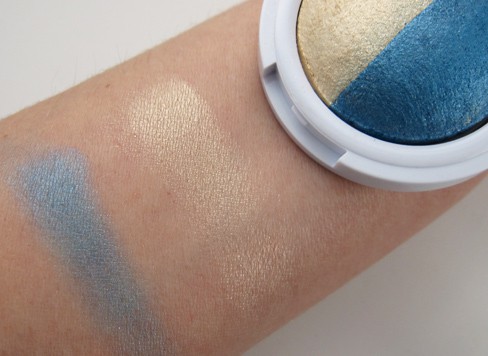 Hard Candy's Kal-eye-descope Baked Eyeshadow Duo Backstage Pass swatches