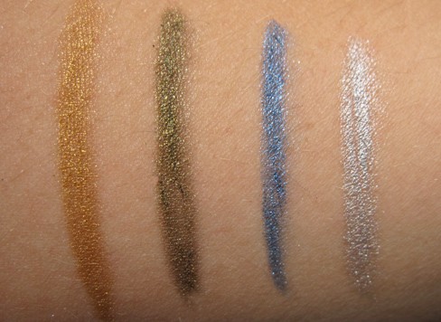 Hard Candy's Take Me Out Molten Metal Eyeliner Pencils swatches