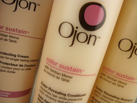 Closer look of Ojon Color Sustain collection