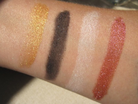 Topaz, Black Oynx, Pearl, Ruby swatches