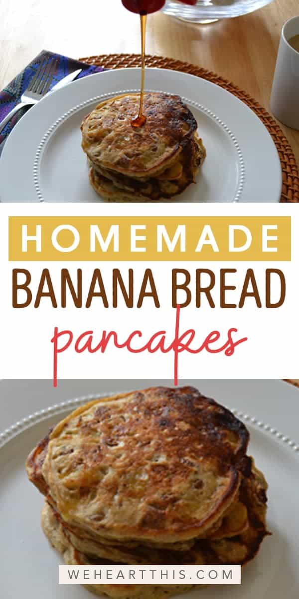 homemade banana bread pancakes