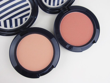Launch Away! with a true peach shade and Fleet Fast Blush with a coral tinged reddish pink shade