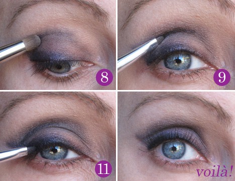 A collage tutorial applying the Urban Decay Smoked palette