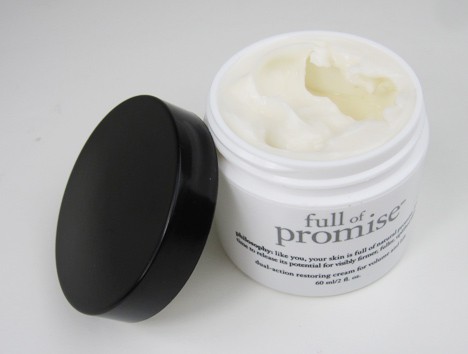 Full Of Promise Dual-Action Restoring Cream with white and black packaging