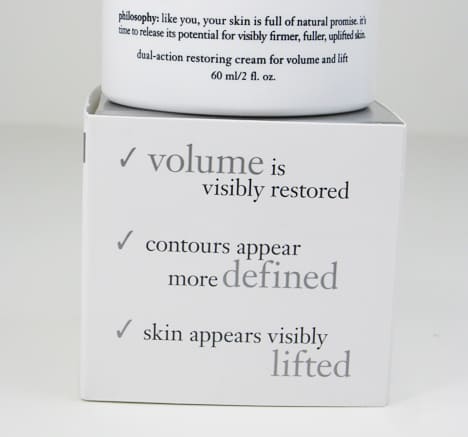 Full Of Promise Dual-Action Restoring Cream packaging with text