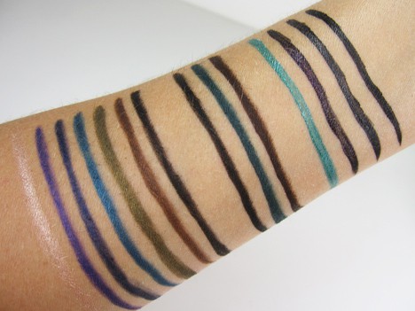 MAKE UP FOR EVER Ultimate Eye Liner Collection swatches