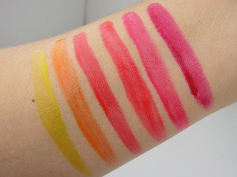 OCC Lip Tar Stained Gloss swatches