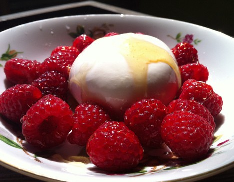 No Cook Recipe: Berries and Burrata Appetizer