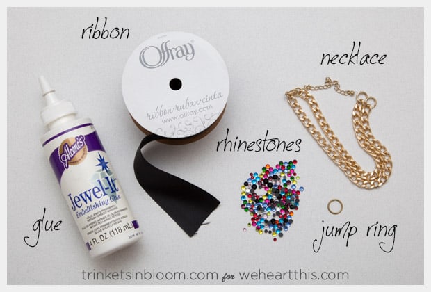 rhinestone-bow-necklace-supplies