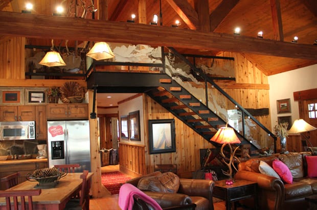 Rustic Living Room Big Timber Homes Cabin at The Resort at Paws Up