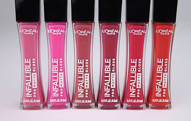 The newest drugstore makeup must-haves from We Heart This: The L’Oreal Infallible Pro Matte Gloss collection with swatches and a review.