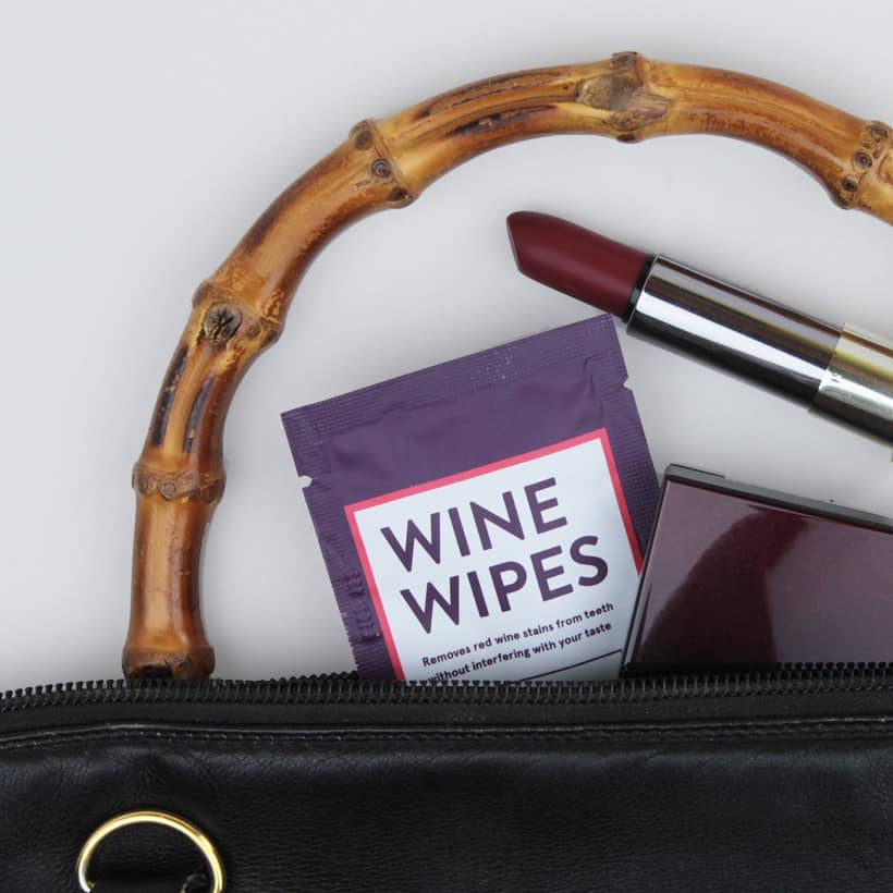 Because Red Teeth are Never Cute, There’s Wine Wipes…