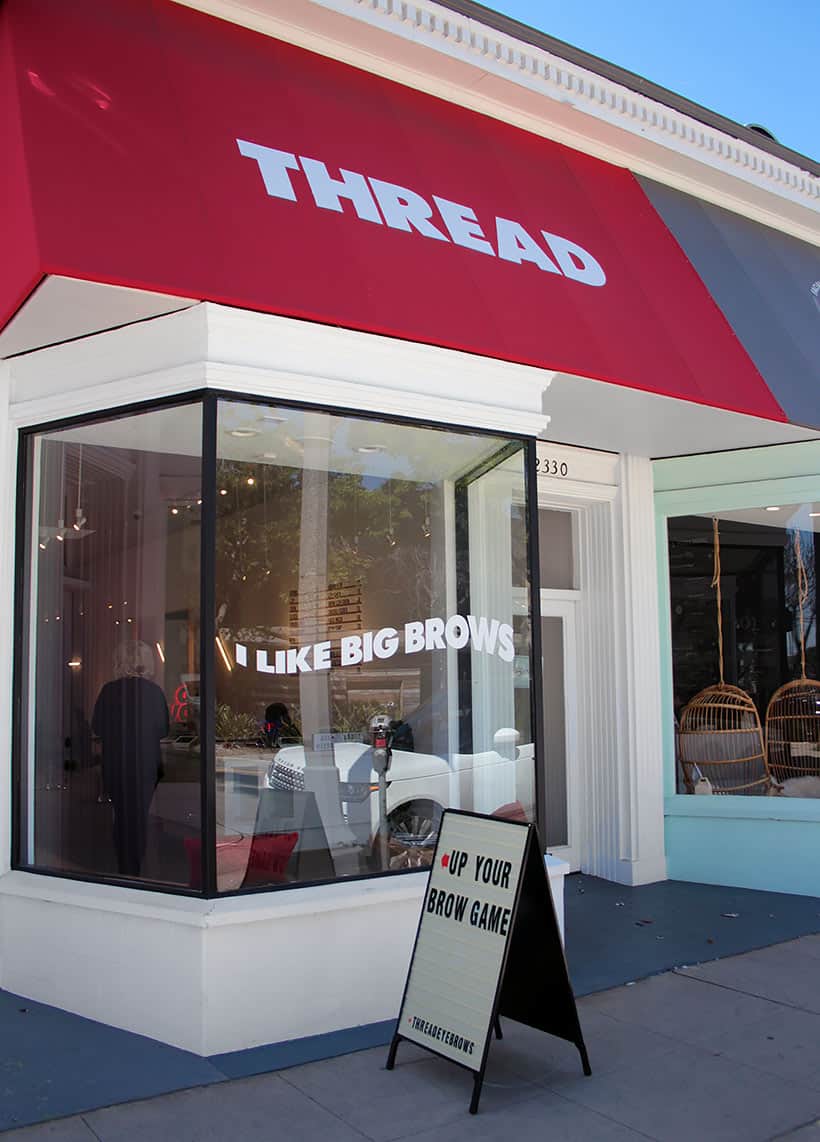 storefront of a microblading salon
