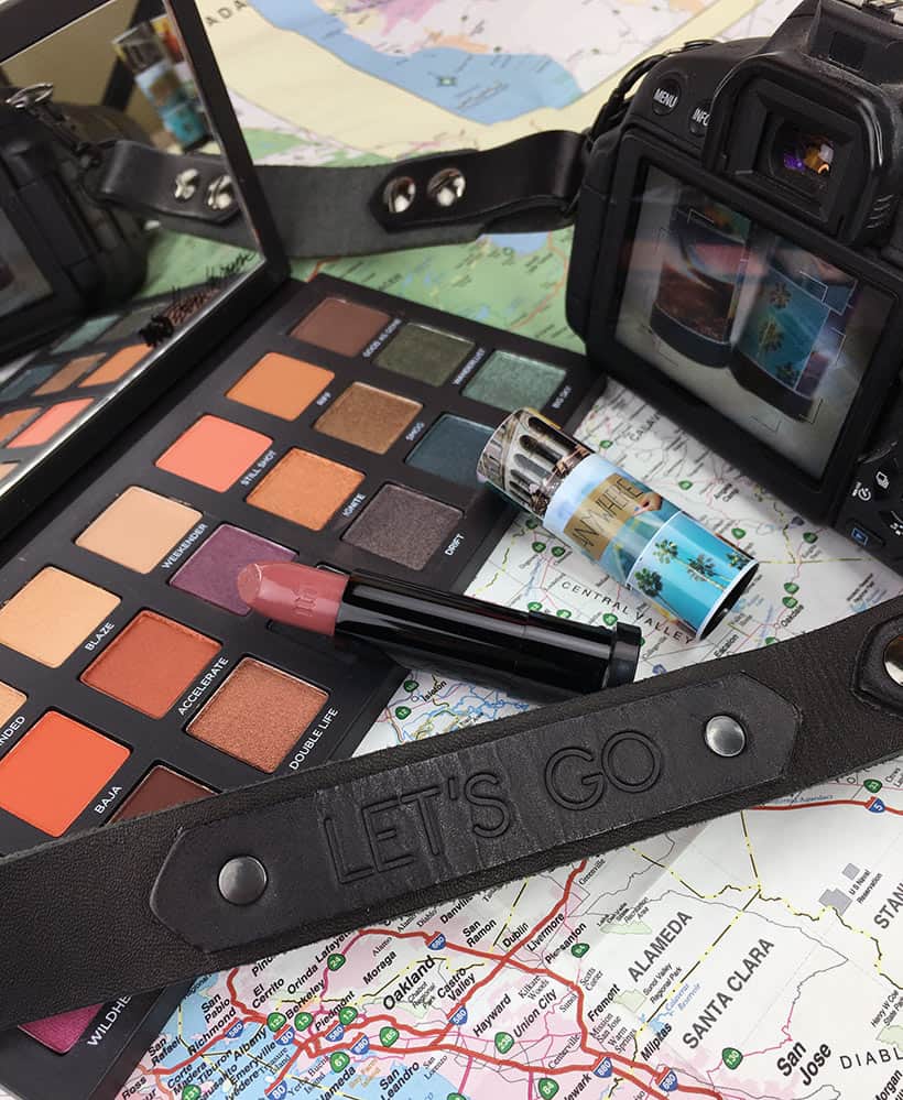 Urban Decay born to run palette with map and camera