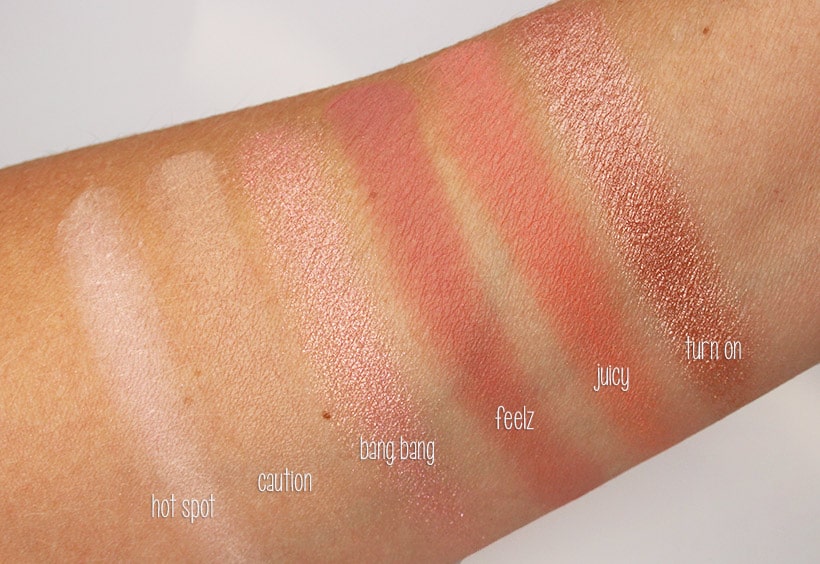 Urban Decay Naked Cherry Eye Shadow Palette swatches