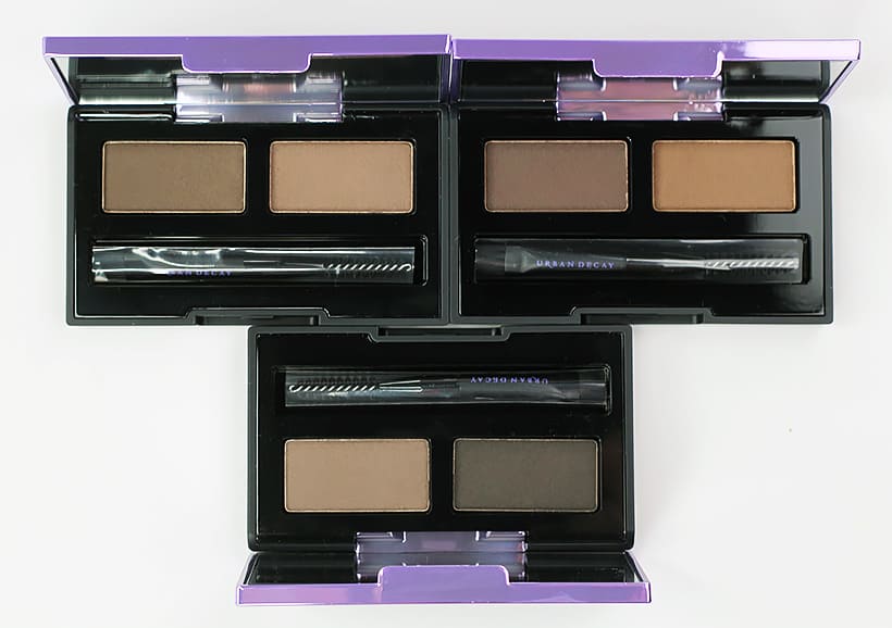 Three Urban Decay Double Down Brow palettes