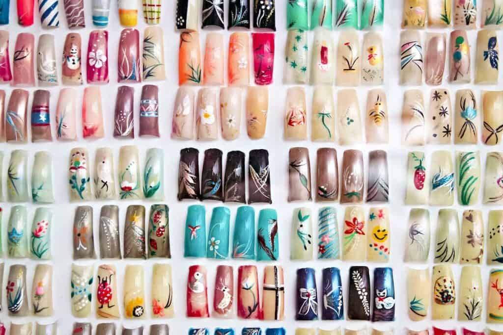 different designs of acrylic fake nails