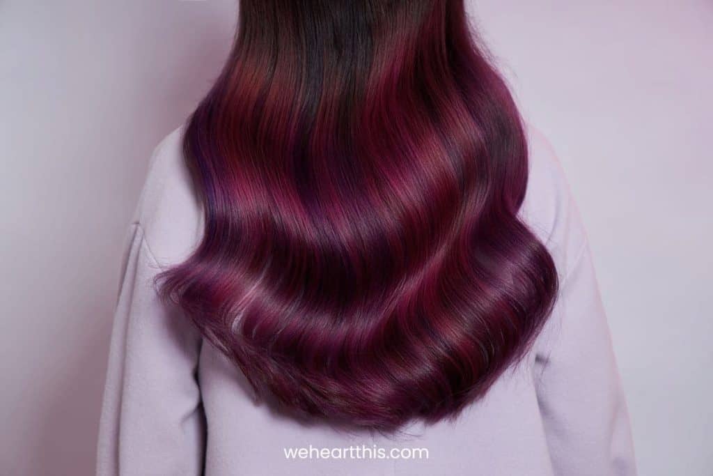 a portrait of a silky and healthy colored hair