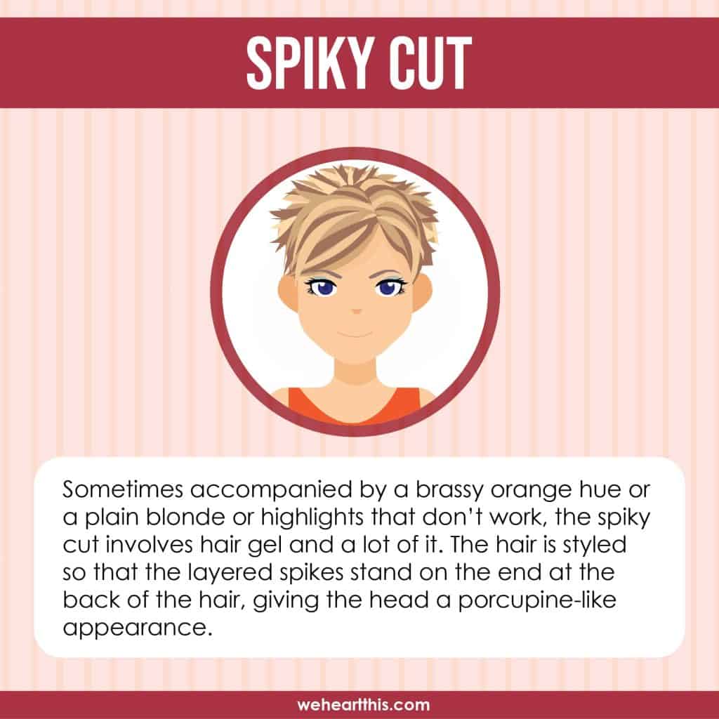 an infographic about spiky cut