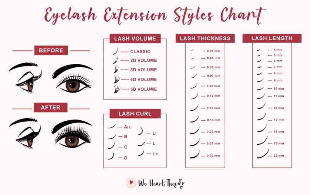 an infographic about cat eyelash extensions