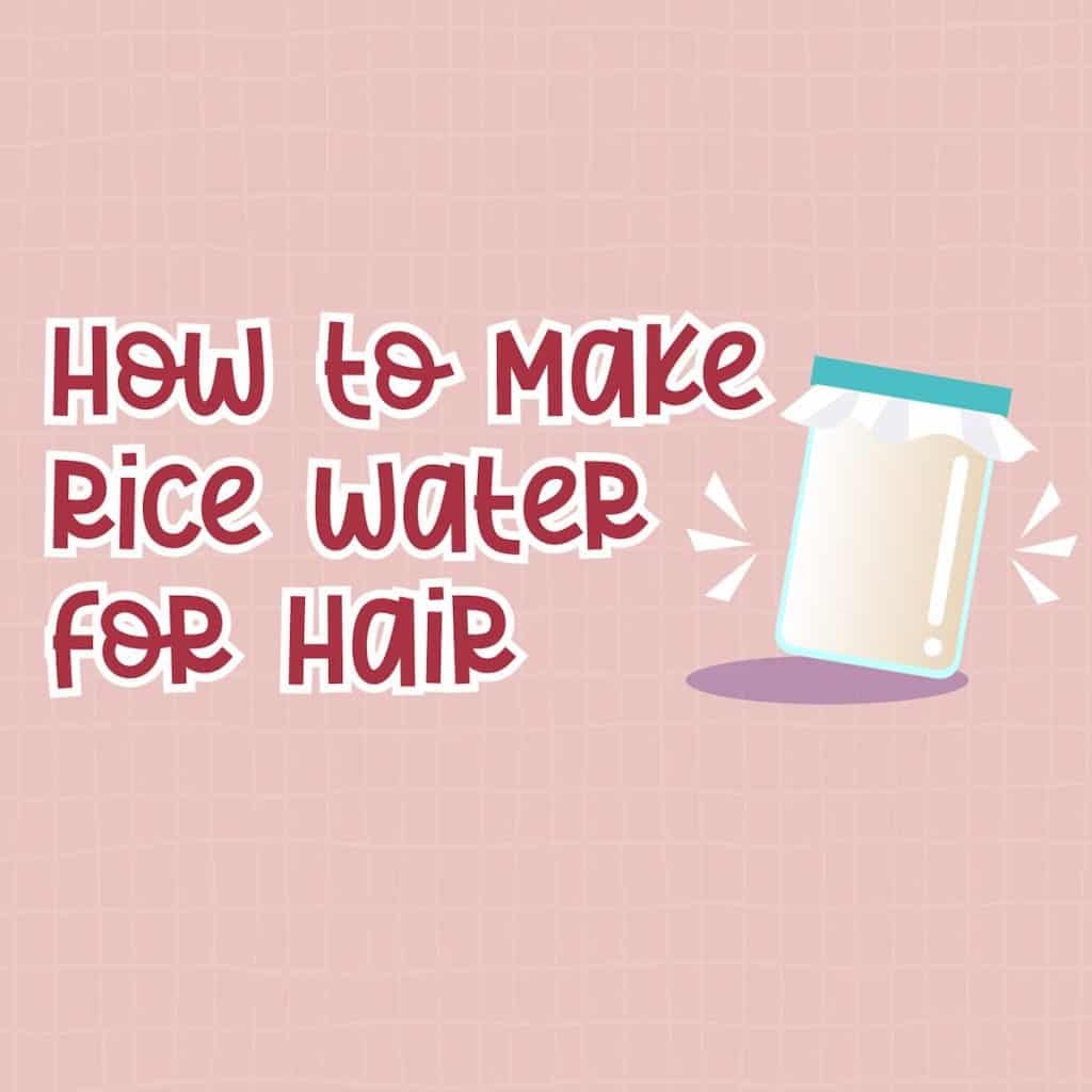 how to make rice water for hair infographic