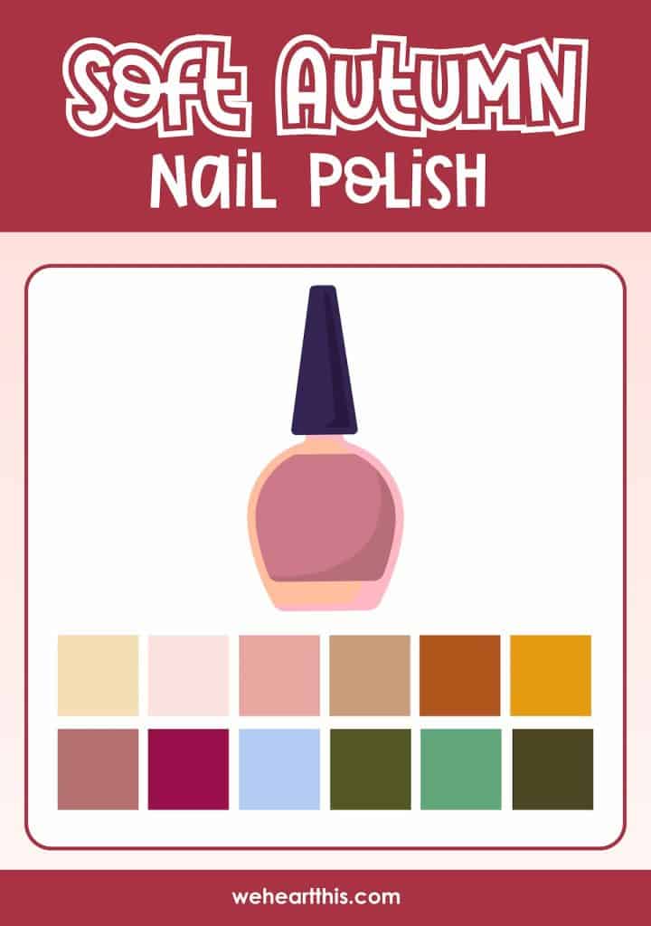 Soft autumn nail polish infographic