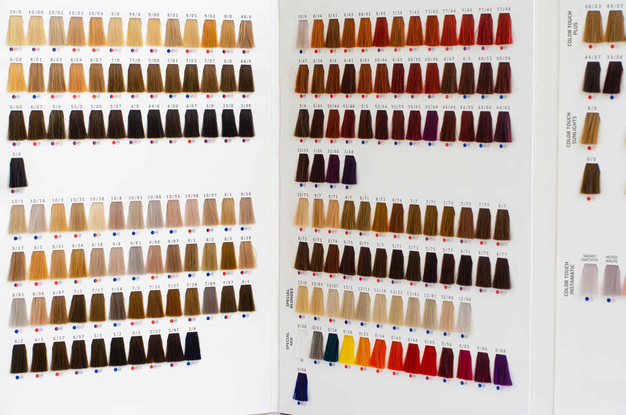 Hair Color Chart Pick The Top Shade For Your Complexion