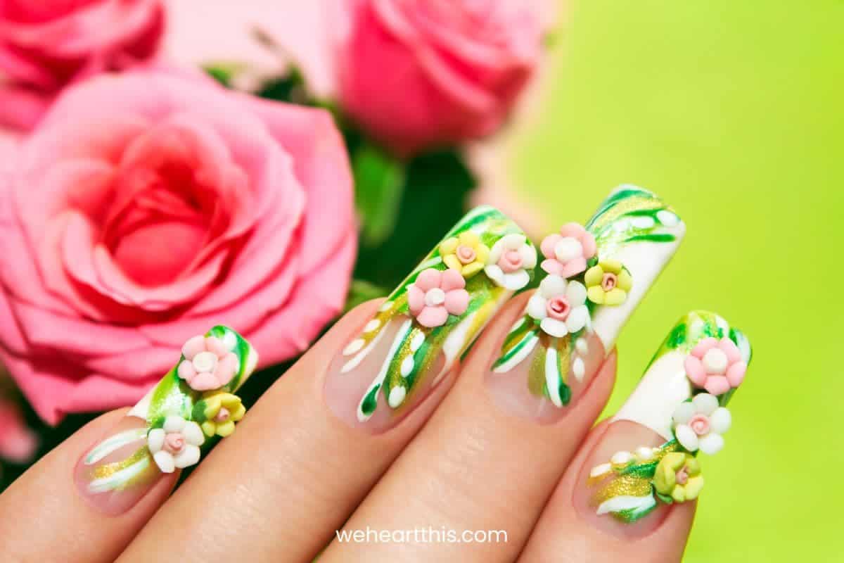 4. Pinterest Nail Designs with Roses - wide 6