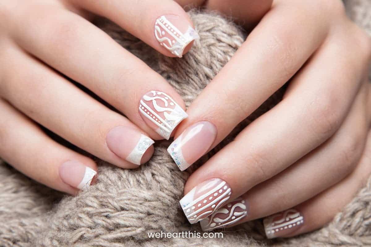 As you can see, a horizontal line of this design wasn't long enough! -  Keely's Nails