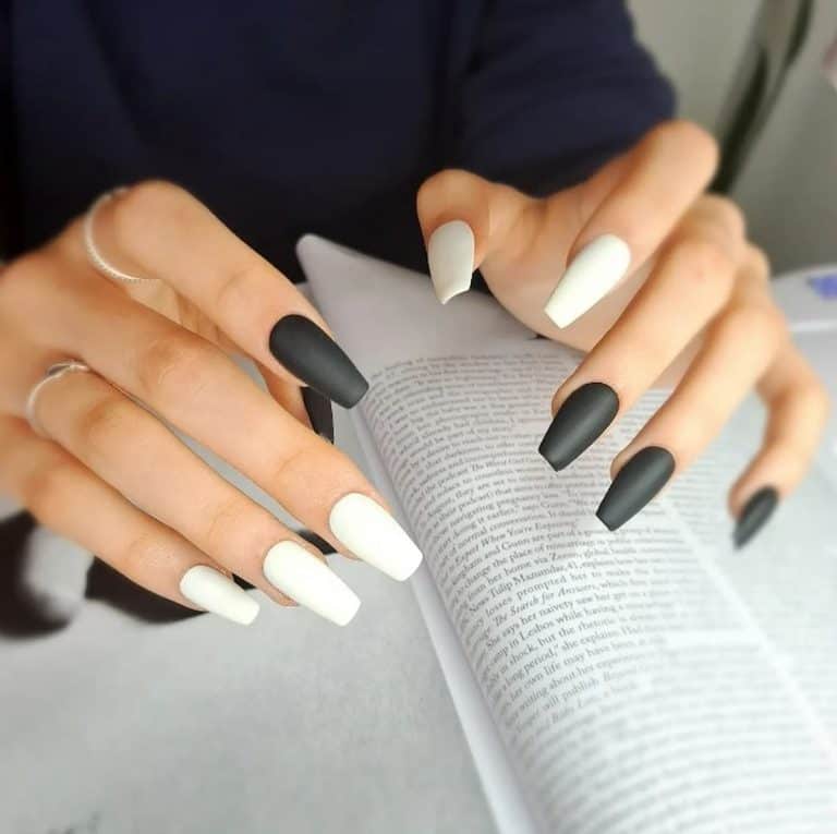 69 Black and White Nails For A Trendy Mani