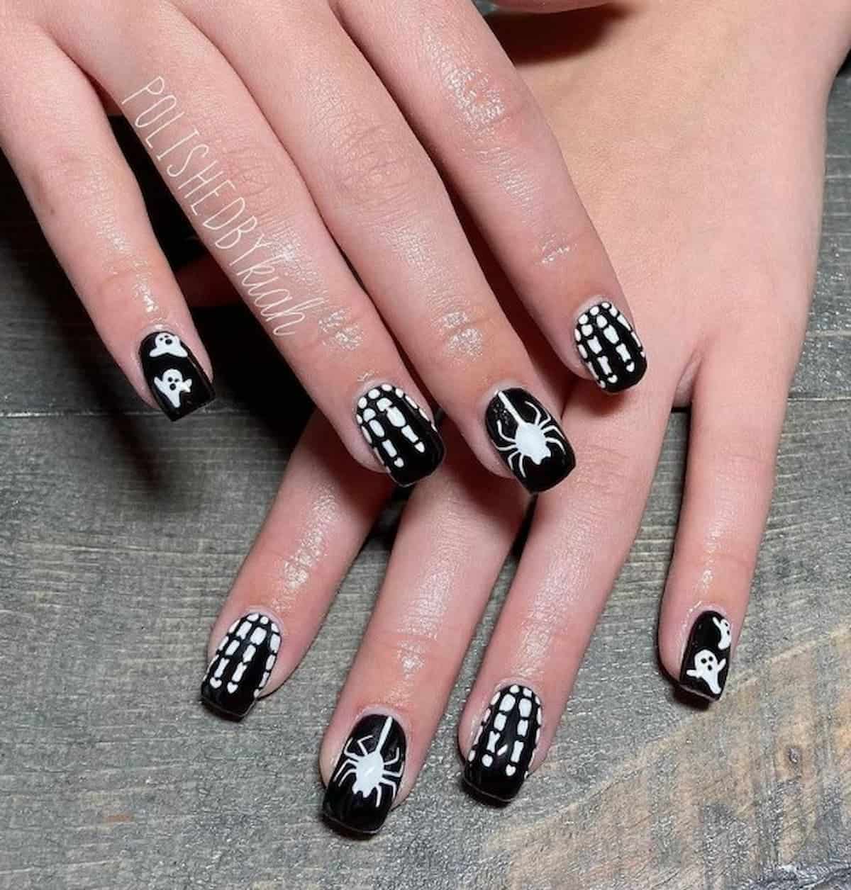 69 Black and White Nails For A Trendy Mani