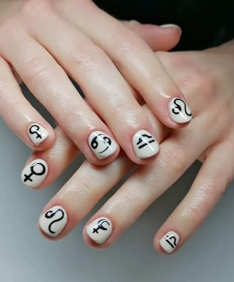 69 Black and White Nails For A Trendy Mani