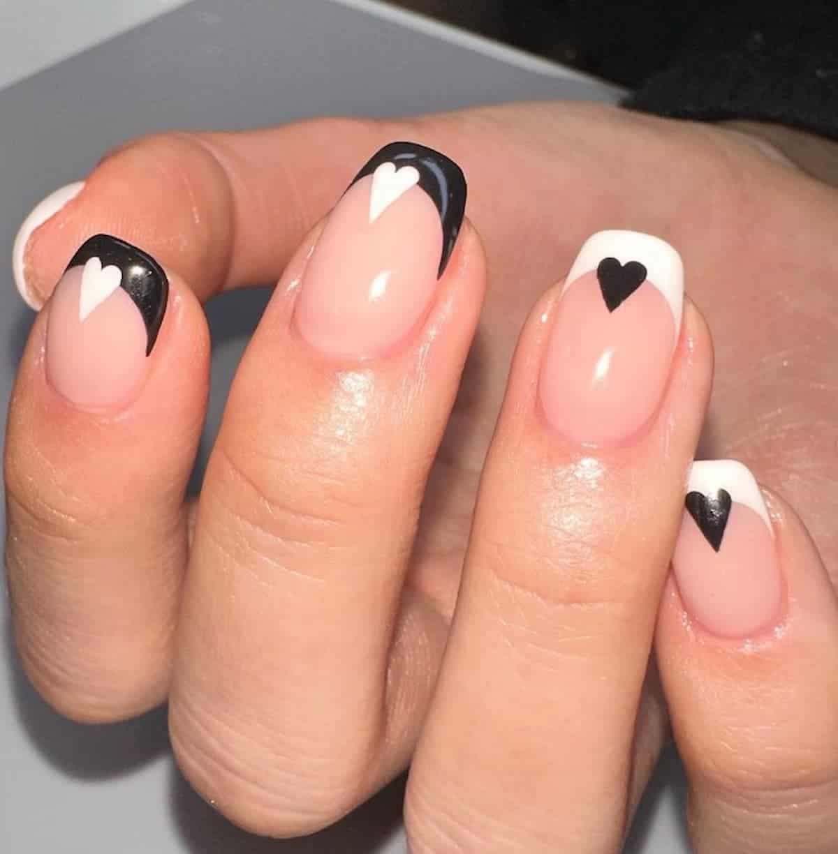 69 Black and White Nails For A Trendy Mani