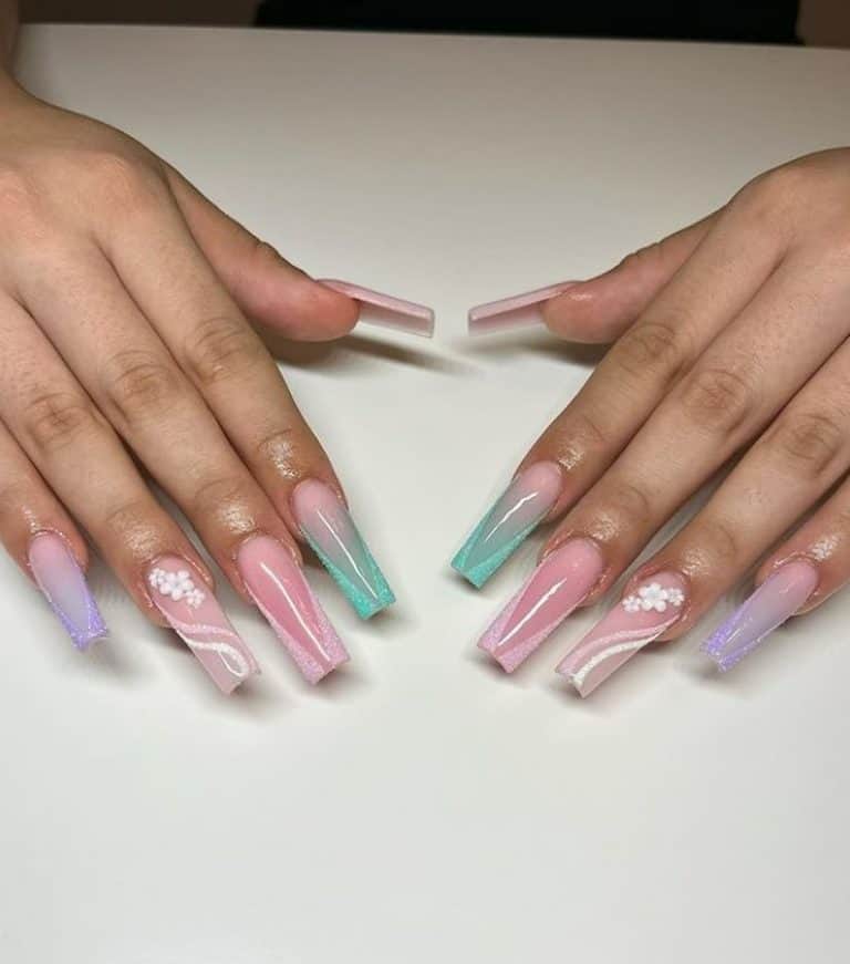 45 Vibrant Spring Acrylic Nails To Elevate Your Spring Style!